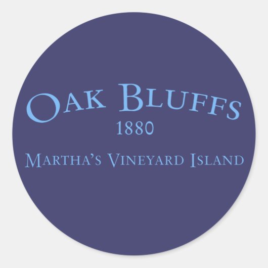 Oak Bluffs Incorporated 1880 Sticker (Vorderseite)