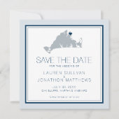 Oak Bluffs Martha's Weinkarte Save the Date (Vorderseite)