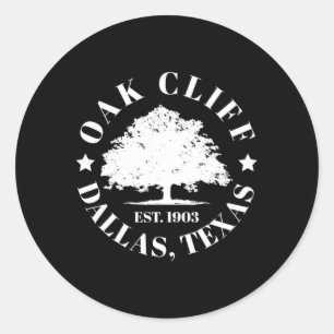 Oak Cliff Dallas Texas Runder Aufkleber