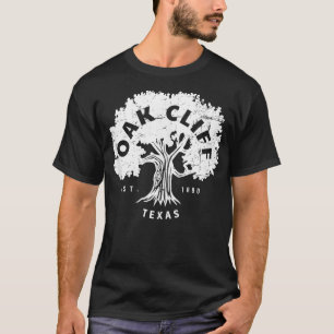 Oak Cliff Texas Souvenir Retro Oak Tree Graphic Da T-Shirt