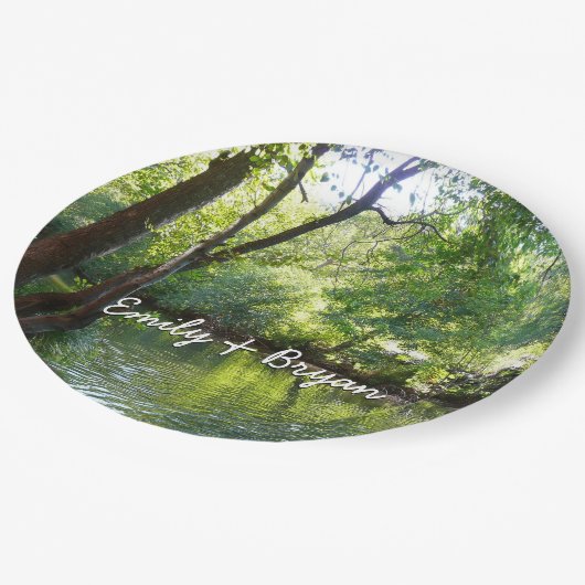 Oak Creek I in Sedona Arizona Naturfotografie Pappteller (Schrägansicht)