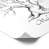 Oak Fingerprint Tree for Anniversary Poster (Ecke)