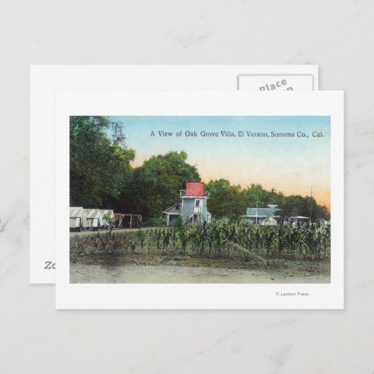 Oak Grove Villa SceneEl Verano, CA Postkarte (Vorne/Hinten)