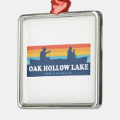 Oak Hollow Lake North Carolina Canoe Ornament Aus Metall (Links)