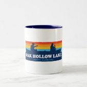 Oak Hollow Lake North Carolina Canoe Zweifarbige Tasse (Mittel)