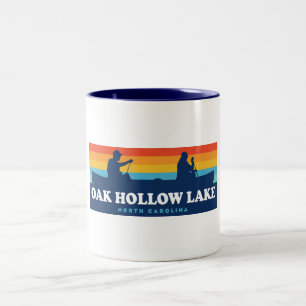 Oak Hollow Lake North Carolina Canoe Zweifarbige Tasse
