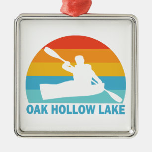 Oak Hollow Lake North Carolina Kayak Ornament Aus Metall