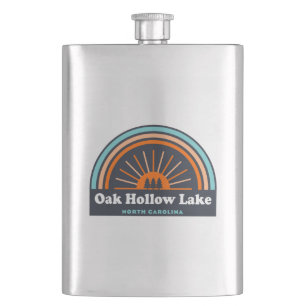 Oak Hollow Lake North Carolina Rainbow Flachmann