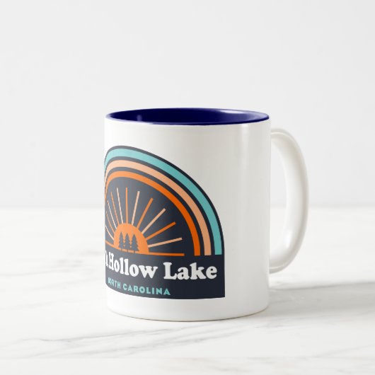 Oak Hollow Lake North Carolina Rainbow Zweifarbige Tasse (VorderseiteRechts)