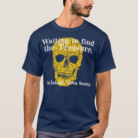 Oak Island Curse Skeleton Funny Gewartet T-Shirt (Vorderseite)
