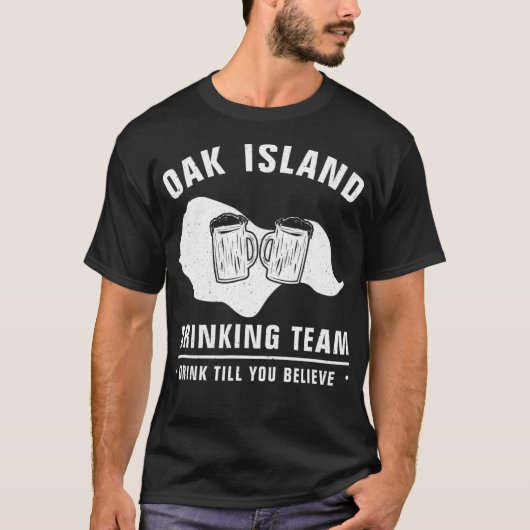 Oak Island Drinking Team Funny Templar Mystery T-Shirt (Vorderseite)