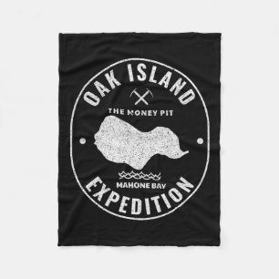 Oak Island Expedition Schatzsuche Retro Mystery Fleecedecke
