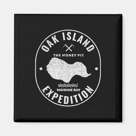 Oak Island Expedition Schatzsuche Retro Mystery Magnet (Vorne)