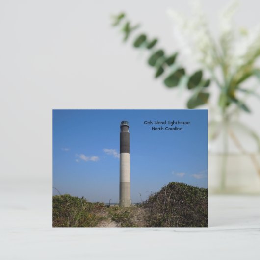 Oak Island Lighthouse, North Carolina Postkarte (Stehend Vorderseite)