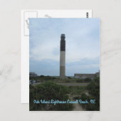 Oak Island Lighthouse Vertikale Postkarte (Vorne/Hinten)