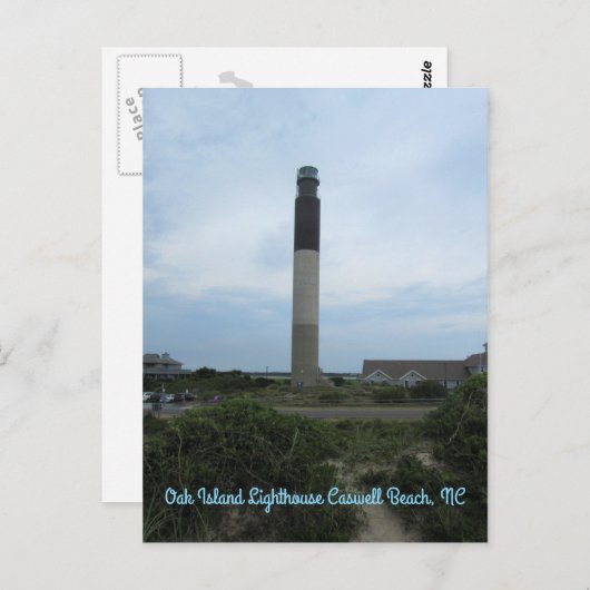 Oak Island Lighthouse Vertikale Postkarte (Vorne/Hinten)