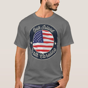 Oak Island - Patriotic North Carolina Souvenir T-S T-Shirt
