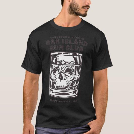 Oak Island Rum Club Funny Templar Treasft Geschenk T-Shirt (Vorderseite)