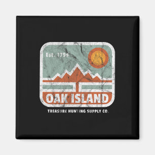 Oak Island Schatzsuche Vintag 1795 Karte Magnet