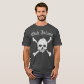 Oak Island Skull Crossbones Druckerschütterung T-Shirt (Vorne ganz)