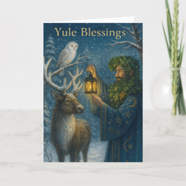 Oak King Yule Card Feiertagskarte