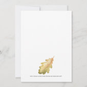 Oak Leaf & Acorns Erntedank Abendessen Einladung (Rückseite)