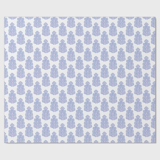 Oak Leaf in Blue and Purple Geschenkpapier (Flach)