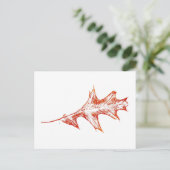 "Oak Leaf in Red" Landstraßen Postkarte (Stehend Vorderseite)