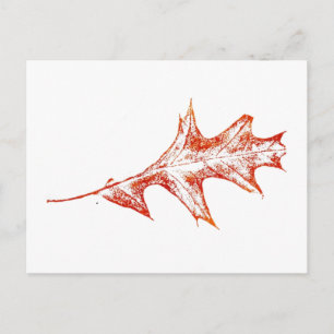 "Oak Leaf in Red" Landstraßen Postkarte
