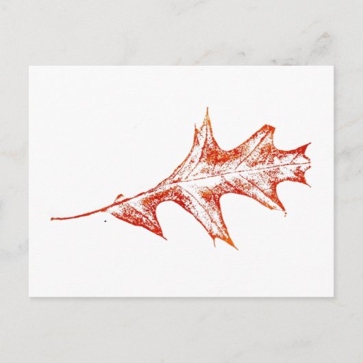 "Oak Leaf in Red" Landstraßen Postkarte (Vorderseite)