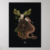 OAK LEAF OWL von Alexandra Dikaia Poster (Vorne)