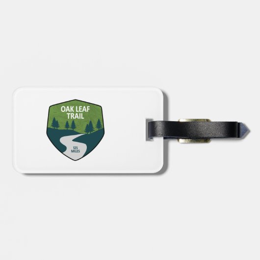 Oak Leaf Pfad Gepäckanhänger (Rückseite horizontal)