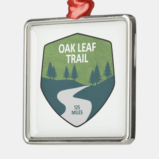 Oak Leaf Pfad Ornament Aus Metall (Links)