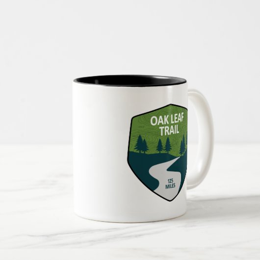 Oak Leaf Pfad Zweifarbige Tasse (VorderseiteRechts)