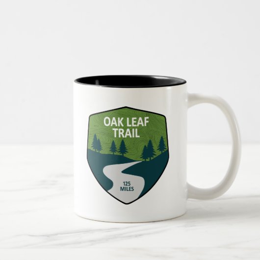 Oak Leaf Pfad Zweifarbige Tasse (Rechts)