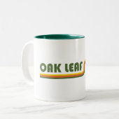 Oak Leaf Trail Wisconsin Zweifarbige Tasse (Vorderseite Links)