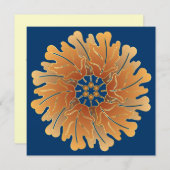 Oak Leaf und Acorn Rosette Erntedank Einladung (Vorne/Hinten)