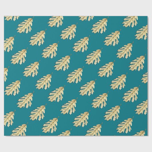 Oak Leaf Watercolor Geschenkpapier (Flach)