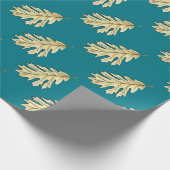 Oak Leaf Watercolor Geschenkpapier (Ecke)