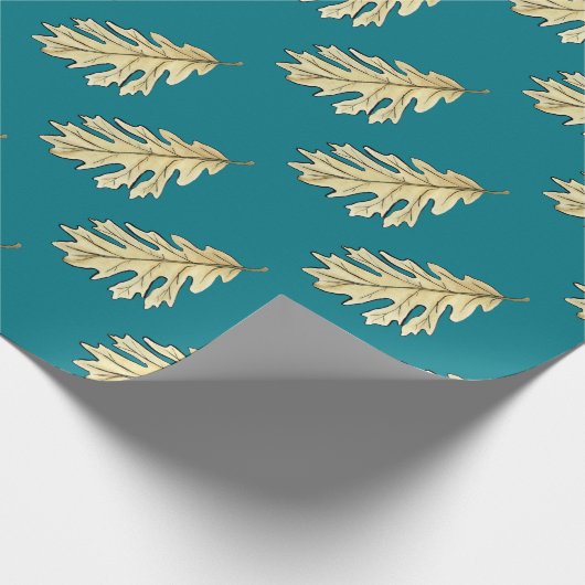 Oak Leaf Watercolor Geschenkpapier (Ecke)