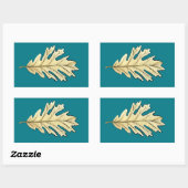 Oak Leaf Watercolor Rechteckiger Aufkleber (Blatt)