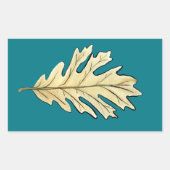 Oak Leaf Watercolor Rechteckiger Aufkleber (Vorderseite)