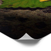 Oak Maple Blätter drucken Poster (Ecke)