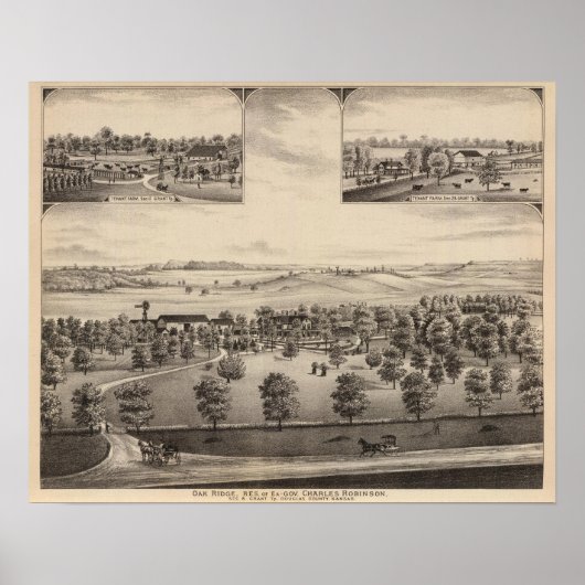 Oak Ridge Residenz, Douglas Landkreis, Kansas Poster (Vorne)