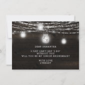 Oak Ridge Rustic Be My Junior Bridesmaid Vorschlag (Rückseite)