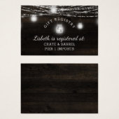 Oak Ridge Rustic Dusche Geschenk Registrierungskar (Vorne & Hinten)