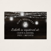 Oak Ridge Rustic Dusche Geschenk Registrierungskar (Vorderseite)