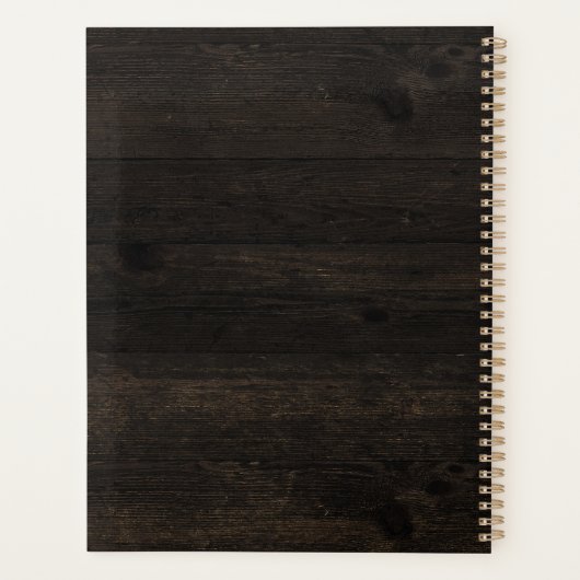 Oak Ridge Rustic Mason Jar & Lights Hochzeitspläne Planer (Rückseite)