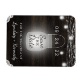 Oak Ridge Rustic Mason Jar Lights Save the Date Magnet (Horizontal)