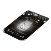 Oak Ridge Rustic Mason Jar Lights Save the Date Magnet (Linke Seite)